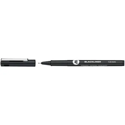 Produktbild von Molotow BLACKLINER Fineliner 1,0 mm schwarz wasserfest lichtbeständig dokumentenecht