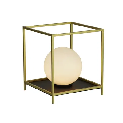 Immagine prodotto di Abatjour Contemporaneo Bloccare Acciaio Nero Vetro Oro 1 Luce G9