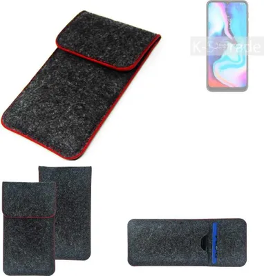 Produktbild von K-S-Trade Handy Schutz Hülle kompatibel mit Motorola Moto E7 Plus Schutzhülle Handyhülle Filztasche Pouch Tasche Case Sleeve Filzhülle dunkelgrau