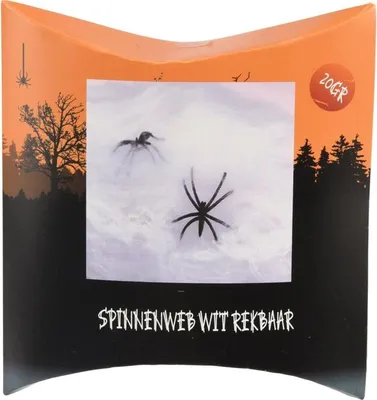 Produktbild von Spinnennetz Halloween mit 2 Spinnen 50x40cm