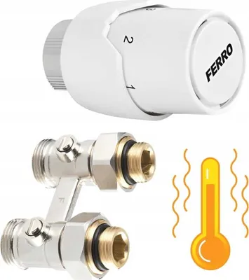 Obrázok produktu pre Priama termostatická súprava pre radiátory so spodným napájaním s hlavicou GT20