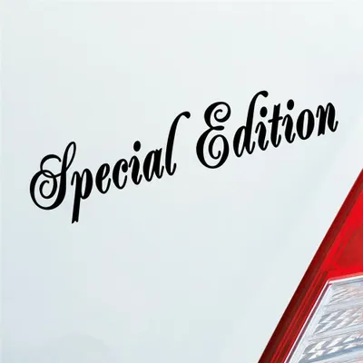 Produktbild von Auto Aufkleber Special Edition Car Tuning Motorrad 15x4 cm Schwarz Matt Sticker Heckscheibenaufkleber