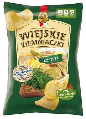 Obrázok produktu pre Wiejskie Ziemniaczki zemiakové lupienky s príchuťou kôpru, 130 g