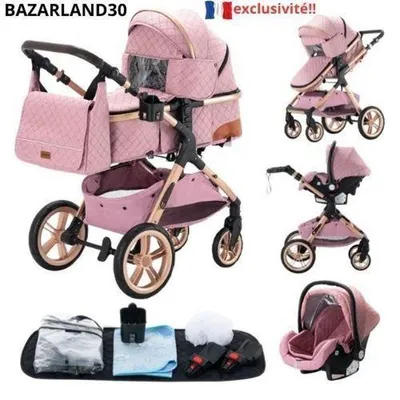 Obrázek produktu pro Kombinovaný kočárek 3 v 1 s korbičkou a autosedačkou