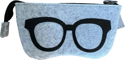 Produktbild von Brillenetui aus hochwertigem Vlies – stilvolle Brillenaufbewahrung – Marke – 17,5 x 9,5 cm – optimaler Schutz für Ihre Brille
