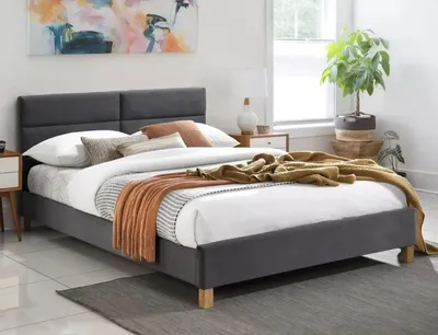 Immagine prodotto di Letto imbottito SIERRA VELVET 140x200 grigio
