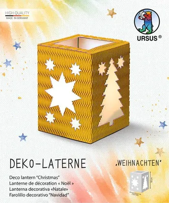 Produktbild von URSUS Deko-Laterne Weihnachten sonnengelb