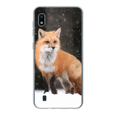 Produktbild von MuchoWow® Handyhülle Schutzhülle Hülle für Samsung Galaxy A10 Fuchs - Schnee - Winter Silikon Softcase Handy Hülle - Schutzhülle