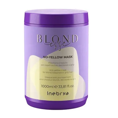 Zdjęcie produktu dla Inebrya Blondesse No-Yellow Maska do włosów blond rozjaśnianych i siwych, 1000ml
