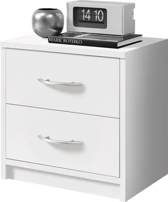 Immagine prodotto di Comodino >Bettine< bianco - 39x39x28 cm (LxAxP)
