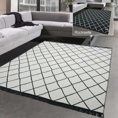 Produktbild von Wendeteppich für In- & Outdoor mit Rautendesign Größe - 200 x 290 cm