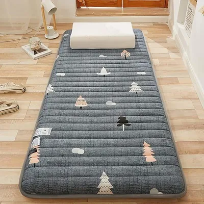 Imagen del producto de Colchón tatami Silecomplaza, suave, plegable, para estudiantes, relleno de algodón, futón, colchón para invitados, para usar en el suelo en casa, colchón para cama, 140x200 cm