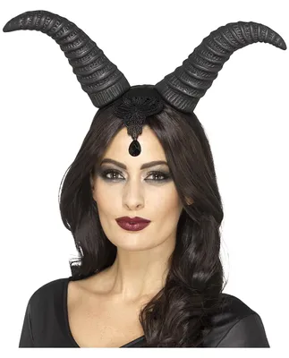 Produktbild von Schwarze Hörner Haarreifen als Kostümzubehör