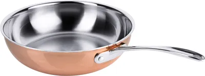 Produktbild von Contacto Pfanne, tief, aus Kupfer 28 cm aus Mehrschichtmaterial, genieteter Stielgriff aus Edelstahl, induktionsgeeignet