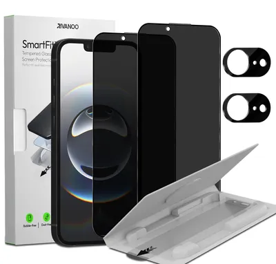 Obrázok produktu pre 2-balenie iPhone 16E Ochranné sklo na displej Privacy & 2-balenie ochrana objektívu - Tvrdené sklo | [Automatická inštalácia] - Bez bublín