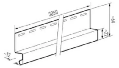 Produktbild von VILO Tropfprofil Siding Vinyl Fronto SVP-16,5 - Fassadenprofil Wasserabweiser - 3,05 m -Helloliv