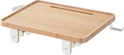 Produktbild von Hängender Nachttisch - Bettablage - Nachttisch - Bambus & Metall - 27 cm x 37,8 cm x 7,9 cm - Inklusive Becherhalter - Braun