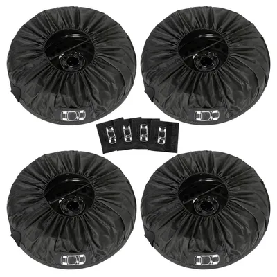 Produktbild von 4 Stück Reifentaschen Set 19-23 Zoll Schwarz Durchmesser 80 cm