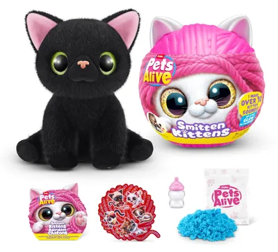 Produktbild von Pets Alive Smitten Kittens Surprise, Lucky, Nurture Play, Soft Toy Unboxing, Int
