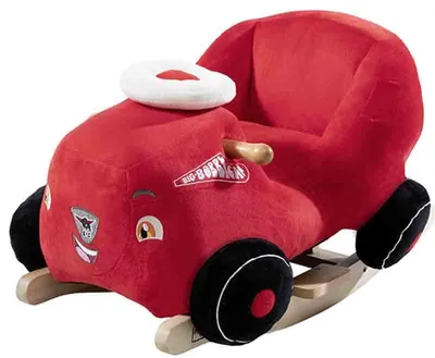 Produktbild von Schaukelpferd Schaukeltier Plüsch rot 24 cm Sitzhöhe