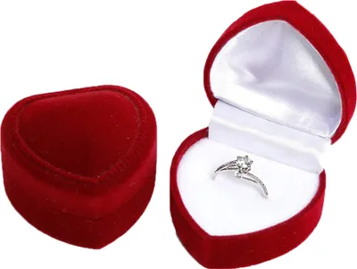 Produktbild von Herzform Fingerring Ohrstecker Schmuck Display Halter Aufbewahrungsbox Container-Purpurrot-weiß