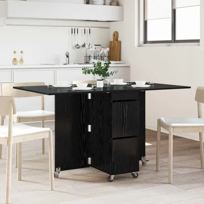Obrázek produktu pro Maison Exclusive – jídelní stůl, rozměry 140 x 80 x 77 cm, materiál: dřevotříska, povrchová úprava: černý dub