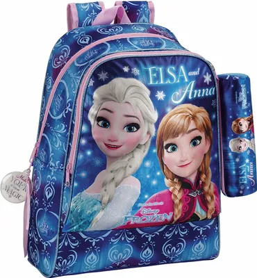 Produktbild von Disney Frozen die Eiskönigin Rucksack  Schulrucksack  mit Schlamperrolle