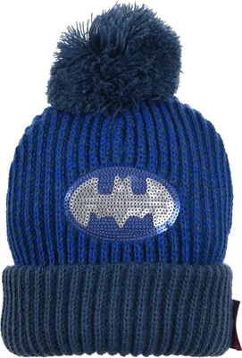 Produktbild von Batman Kinder Jungen Winter-Mütze Bommelmütze   , Farbe:Blau, Größe:52
