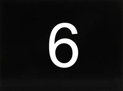 Produktbild von Nummernschild selbstklebend, 40 x 30 mm, Type 6, Kunststoff schwarz glänzend