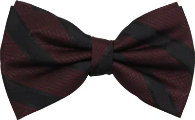 Produktbild von Fabio Farini - 1 Stück Rote Herren Fliegen - Männer Querbinder Vorgebunden Bowtie Streifen - Dunkelbraun - Chestnut/Schwarz