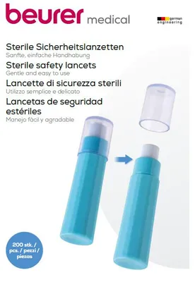 Productafbeelding van Beurer veiligheidslancetten, 28 G, 200 stuks