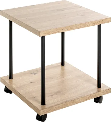 Produktbild von Beistelltisch >52414< in eiche, schwarz, MDF, Metall - 40x45x40cm (BxHxT)