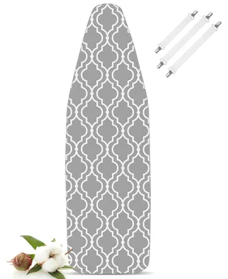 Productafbeelding van Strijkijzerhoes 120 x 45 cm - Drie-laags comfortvulling - Premium katoen - standaard 100 - Optimale bescherming - Kreukvrij strijken - Strijkplankhoes