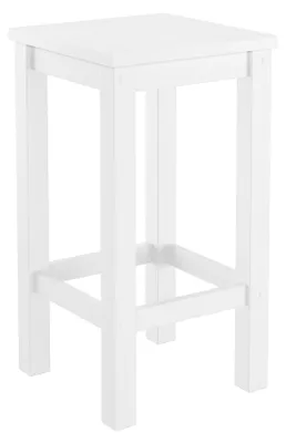 Produktbild von Weißer Barhocker Tresenhocker Kiefer Massivholz wählbar in 60 cm oder 80 cm V-90.71-44-45W