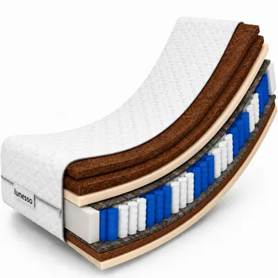 Obrázok produktu pre MATRACE 90x200cm METIS H4 pružinové jadro 3x KOKOS MEMO 24cm 9 zón premium m, Obrázok generovaný UI