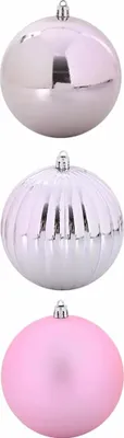 Image de vidaXL Set de boules de Noël XXL 3 pcs rose plastique