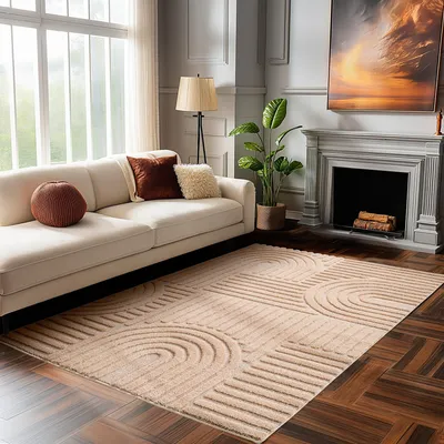 Zdjęcie produktu dla Homebyhome Dywan z Wysokim W?osiem do Salonu Skandynawski Styl Boho Efekt 3D Shaggy Mi?kki Puszysty i Przytulny, Rozmiar: 120x170 cm