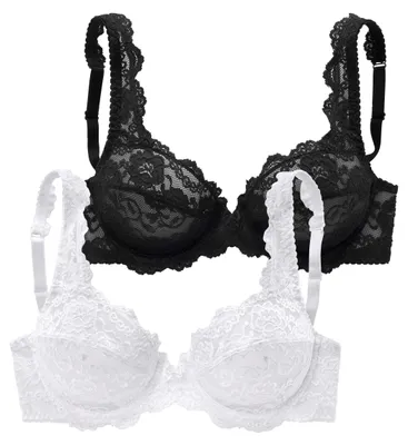 Produktbild von PETITE FLEUR Bügel-BH schwarz+weiß Größe 80 Cup F