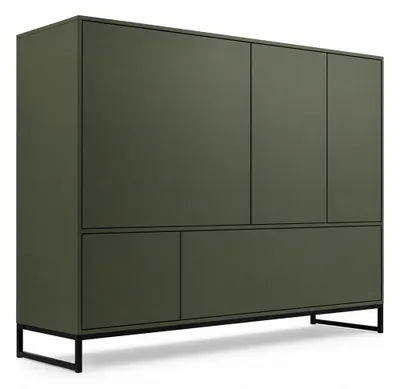 Produktbild von Kommode GENUA – Sideboard modern, Mehrzweckschrank für Wohnzimmer & Schlafzimmer (Flaschengrün)