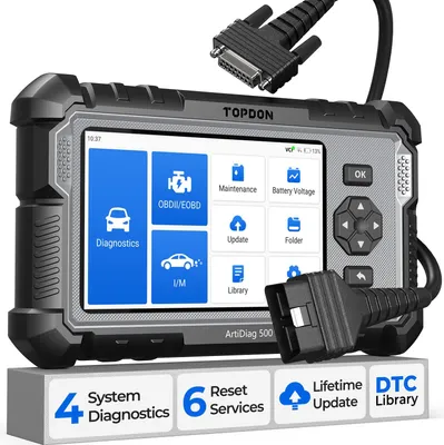 Zdjęcie produktu dla TOPDON ArtiDiag500 skaner OBD2 diagnostyka 4 systemów z językiem polskim