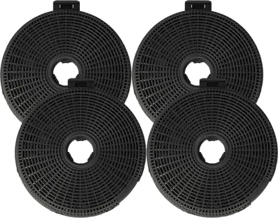 Produktbild von vhbw 4x Aktivkohlefilter kompatibel mit Smeg KITD4C, KSE71X-1, KSE61X-1, KSE90X-1, KSE91X-1 Dunstabzugshaube - 20 cm