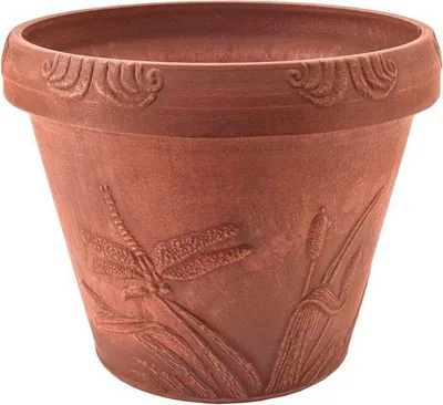 Produktbild von Famanu Blumentopf Terracotta - Traditionelles Design - 32x25 cm - Erdtöne