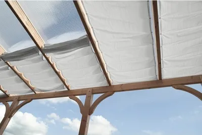 Obrázek produktu pro Sluneční plachta na lankové upínání, PES 140 g/m², stříbrno-šedá 330x96 cm
