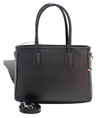 Image de Sac à bandoulière pour femme Florence, en cuir noir, dimensions 35 x 15 x 25 cm, référence D2OTF167S1