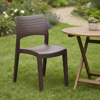 Produktbild von Dmora Gartenstuhl Gaeta Grau: Stapelbarer Stuhl