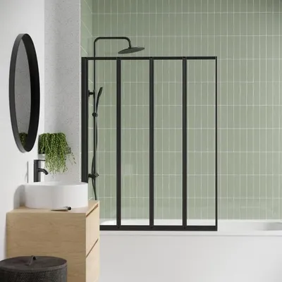 Immagine prodotto di schermo da bagno 4 pezzi - GELCO - LEXIA Nero - 110 x 140