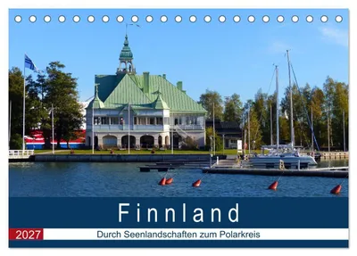 Produktbild von Finnland - Durch Seenlandschaften zum Polarkreis (Tischkalender 2027 DIN A5 quer), CALVENDO Monatskalender