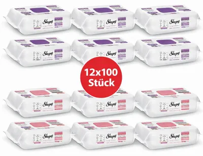 Produktbild von Sleepy Easy Clean Oberflächenreinigungstücher – 6x100 Orchidee + 6x100 Pomelo | Tägliche Reinigung