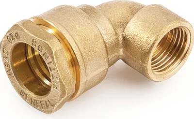 Zdjęcie produktu dla Kolanko PE mosiądz 20 mm 1/2" IG 20 mm