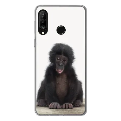 Produktbild von MuchoWow® Handyhülle Schutzhülle Hülle für Huawei P30 Lite Kind - Affe - Schimpanse - Babytiere - Jungen - Mädchen Silikon Softcase Handy Hülle - Handyhülle